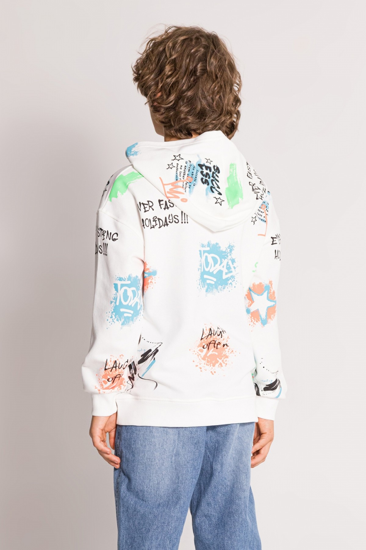 Erkek Çocuk Sweat 9-14 YAŞ Beyaz