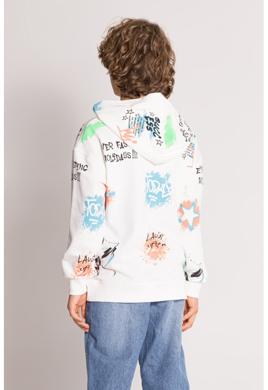 Erkek Çocuk Sweat 9-14 YAŞ Beyaz