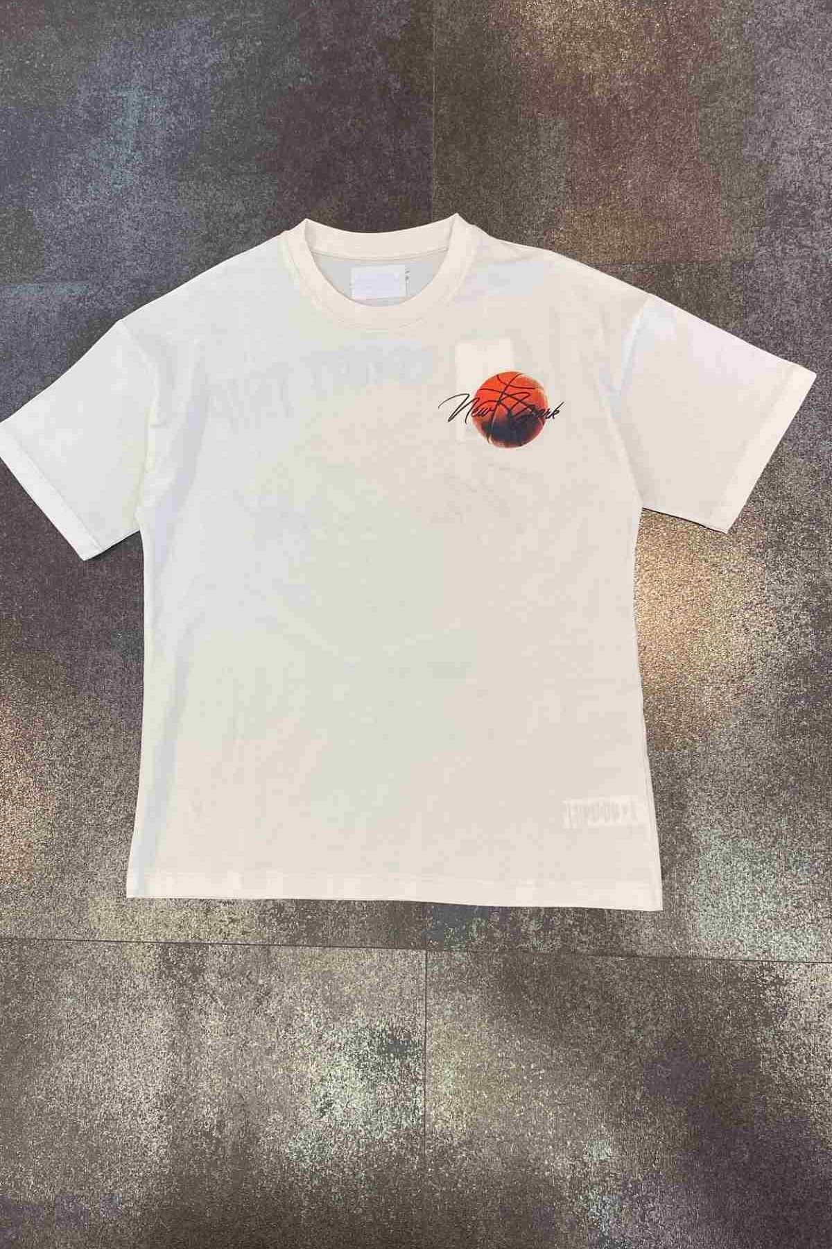 Erkek Çocuk Top Desenli Tshirt Krem