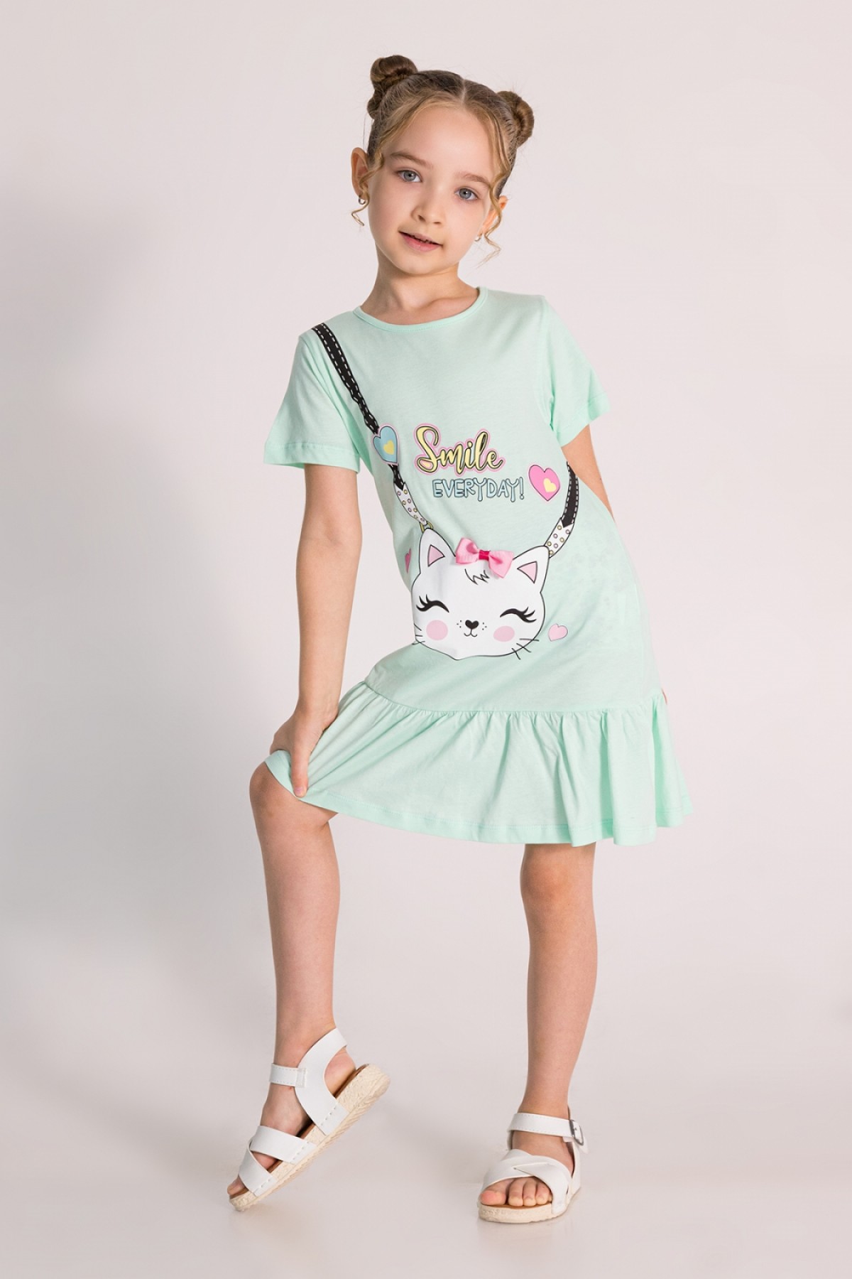 Penye Hello Elbise Mint