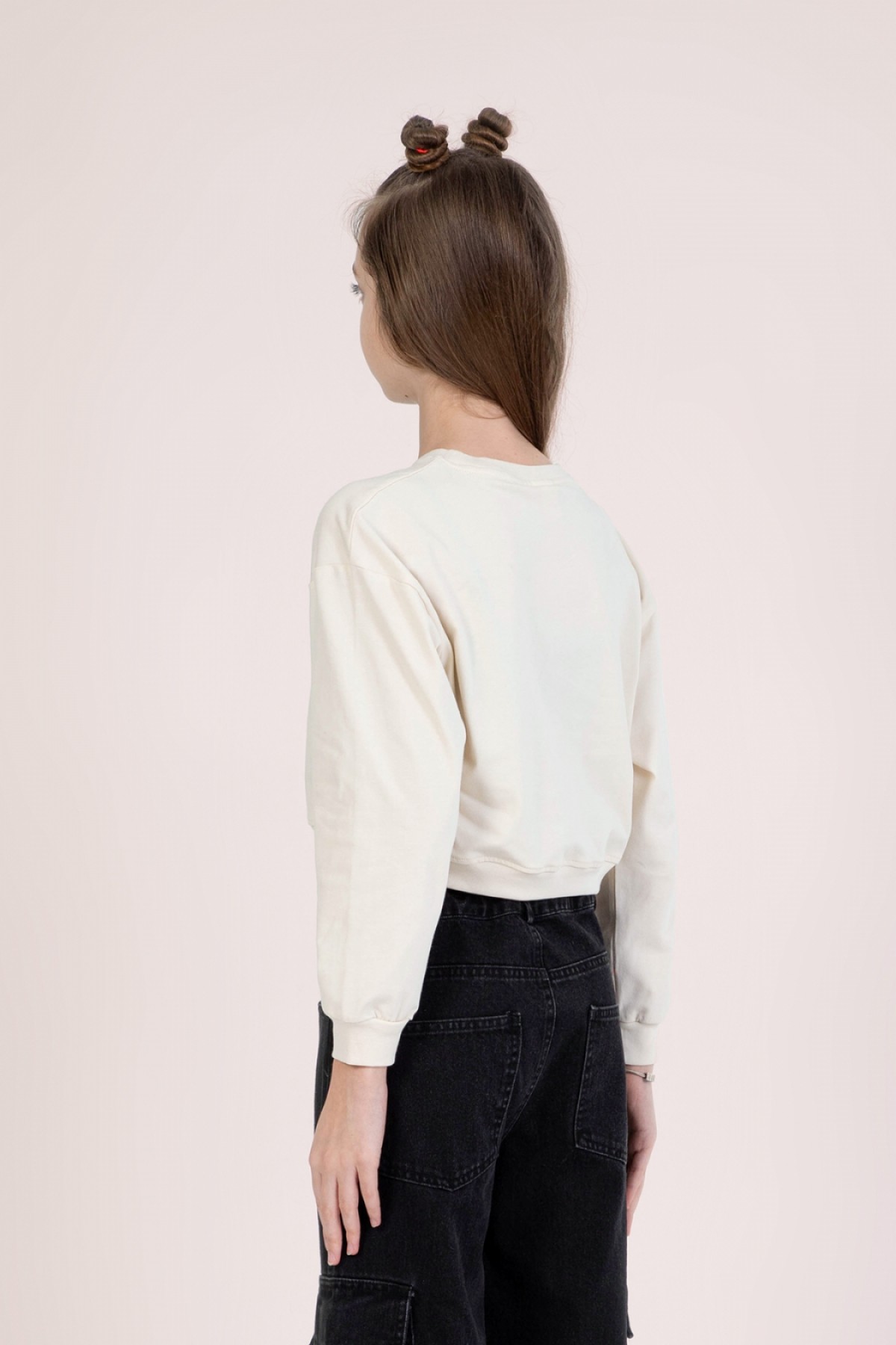 Tokyo Crop Sweat 9-14 YAŞ-Krem