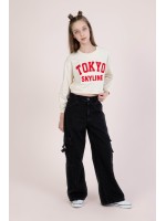 Tokyo Crop Sweat 9-14 YAŞ-Krem