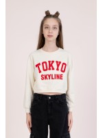 Tokyo Crop Sweat 9-14 YAŞ-Krem