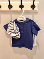 Erkek Bebek Şortlu Takım Mavi