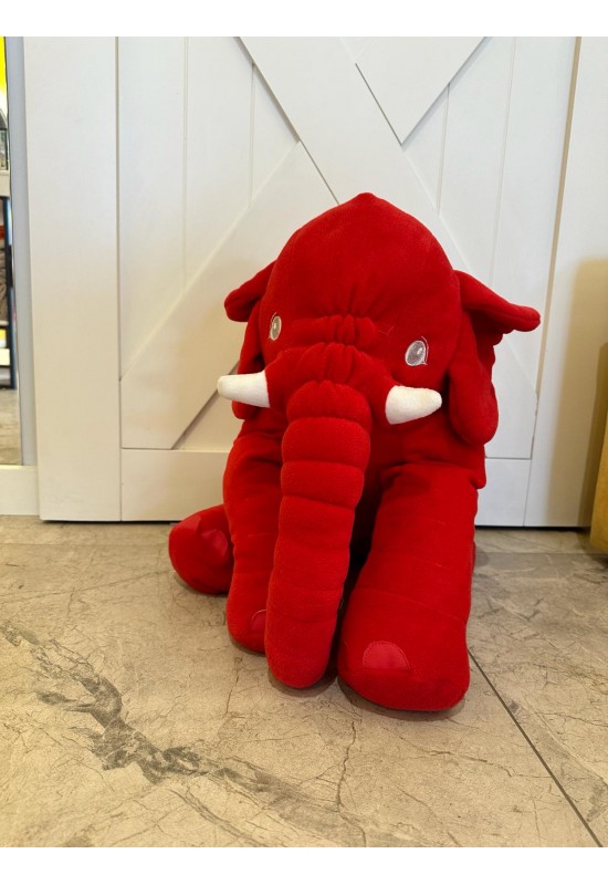 Peluş Oyuncak Fil Kırmızı