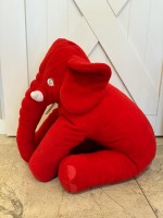 Peluş Oyuncak Fil Kırmızı