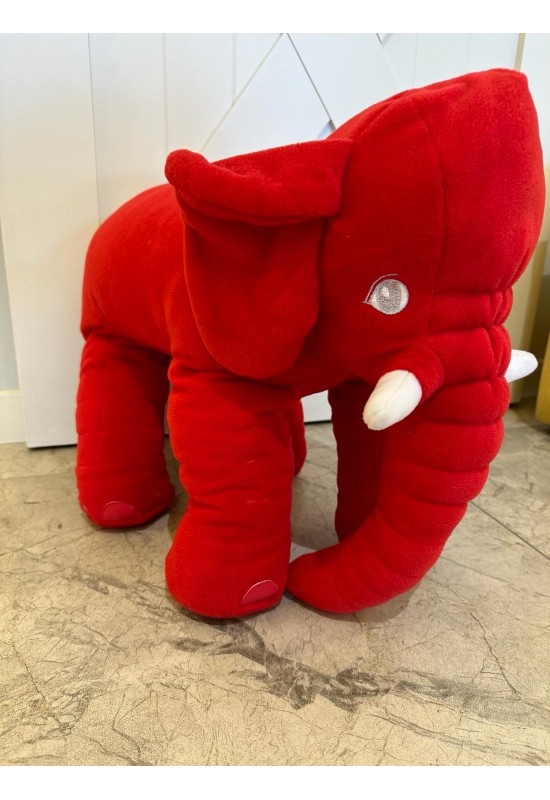 Peluş Oyuncak Fil Kırmızı