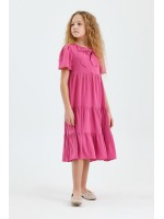 Kız Çocuk Fiyonk Elbise Pembe CK50883