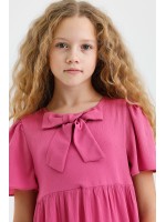 Kız Çocuk Fiyonk Elbise Pembe CK50883