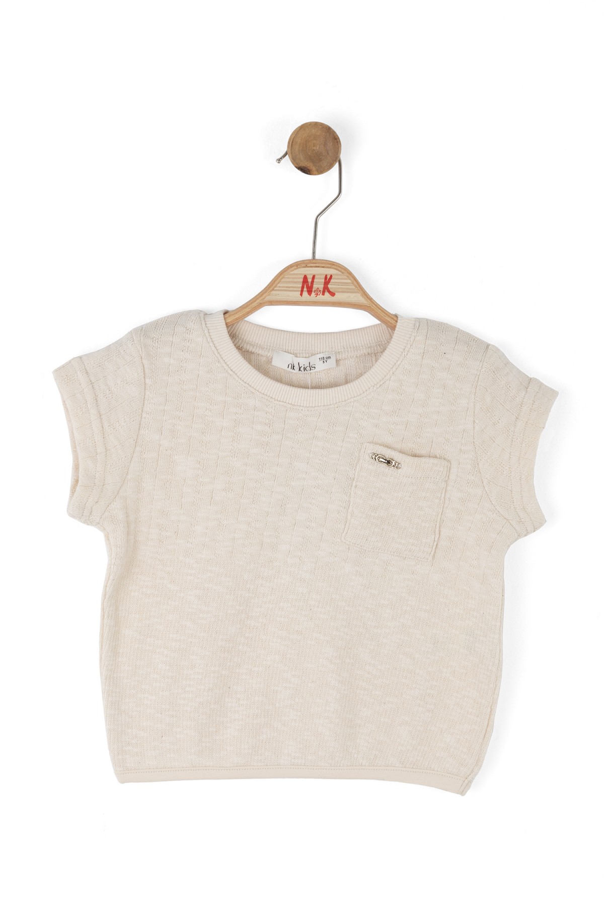Kız Çocuk Triko Bady Tshirt Krem 38500