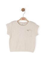 Kız Çocuk Triko Bady Tshirt Krem 38500