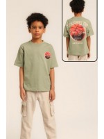 Erkek Çocuk Top Desenli Tshirt Yeşil