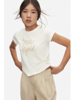 Kısa Kollu Asimetrik Kesim Tshirt