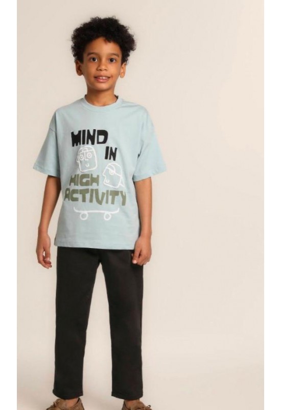 Kısa Kollu Grafitti Baskılı Erkek Tshirt