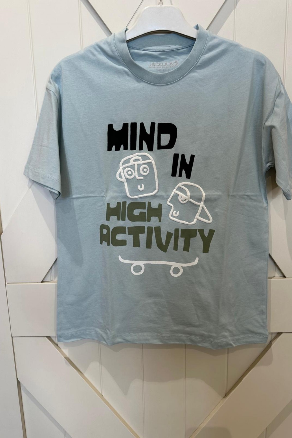Kısa Kollu Grafitti Baskılı Erkek Tshirt