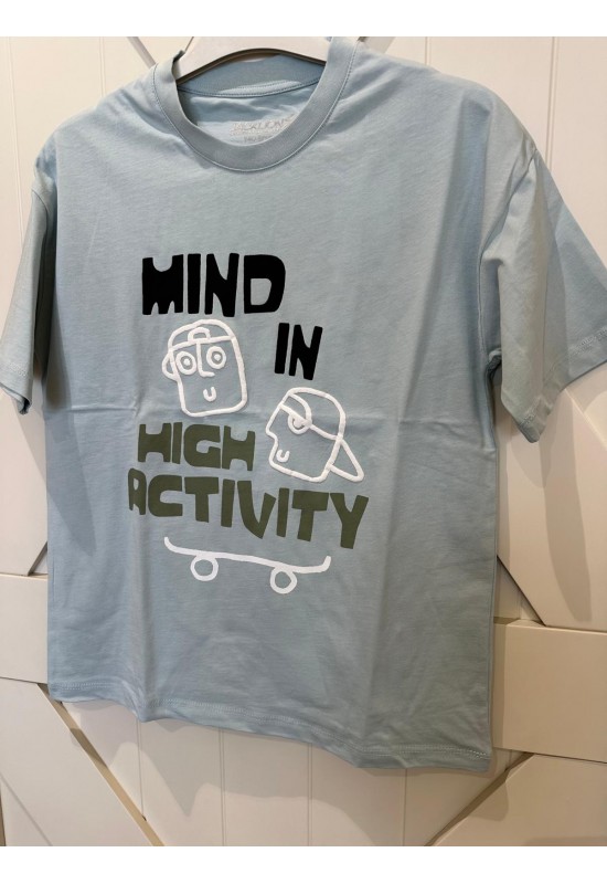 Kısa Kollu Grafitti Baskılı Erkek Tshirt