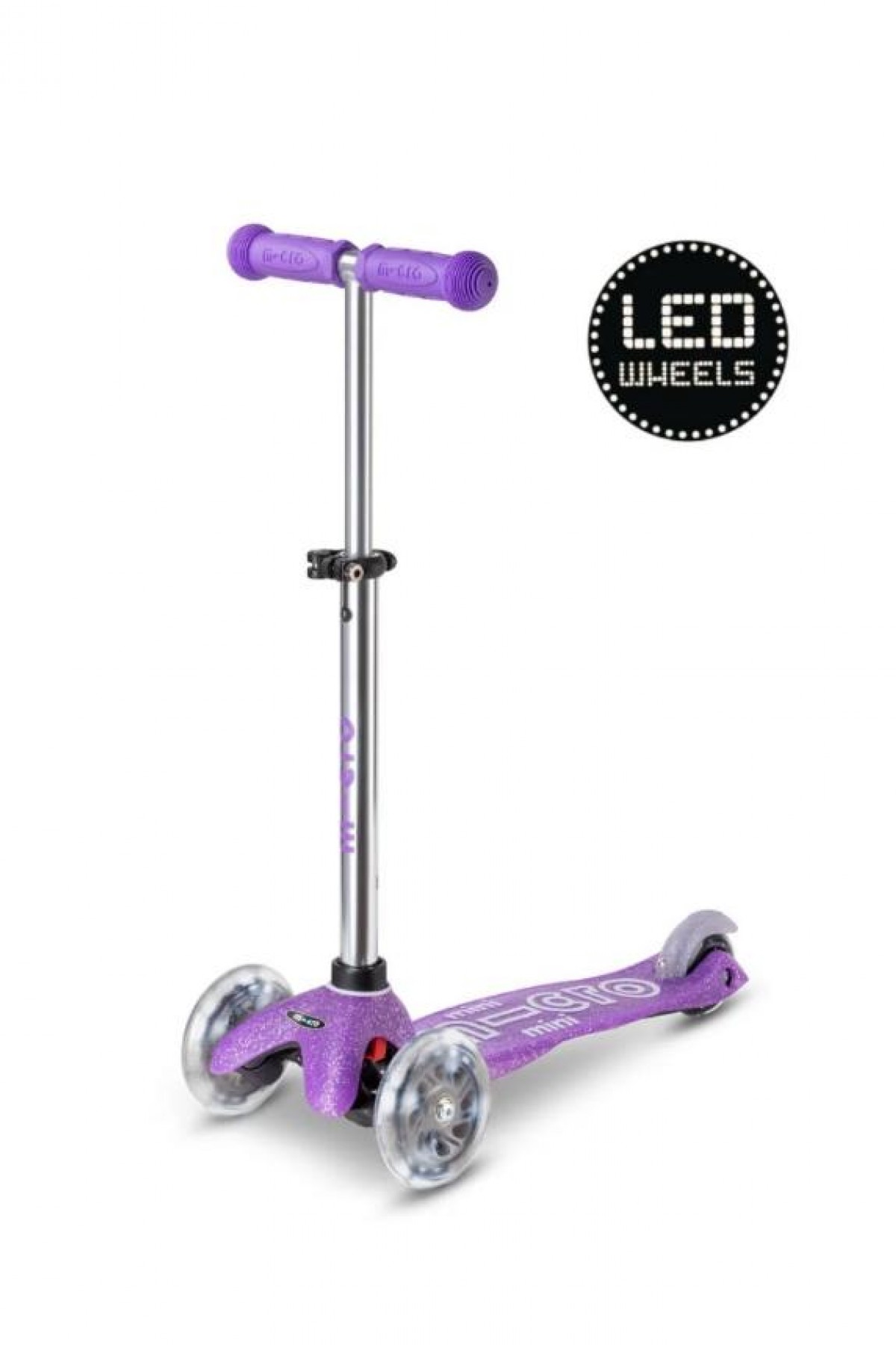 Scooter Micro Mini Deluxe 3 Tekerlekli Fairy Glitter Led Mor