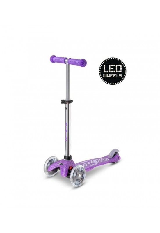 Scooter Micro Mini Deluxe 3 Tekerlekli Fairy Glitter Led Mor