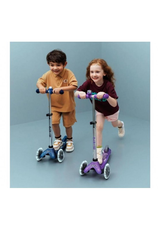 Scooter Micro Mini Deluxe 3 Tekerlekli Fairy Glitter Led Mor