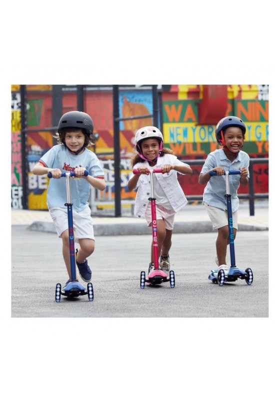 Scooter Micro Maxi Deluxe LED Aqua