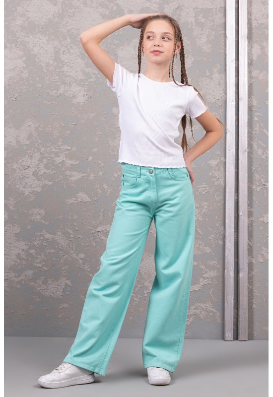 Kız Gabardin Pantolon M 0187 Mint