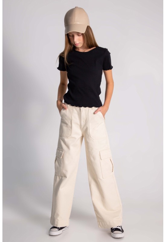 Kargo Cepli Gabardin Pantolon 9724 Bej