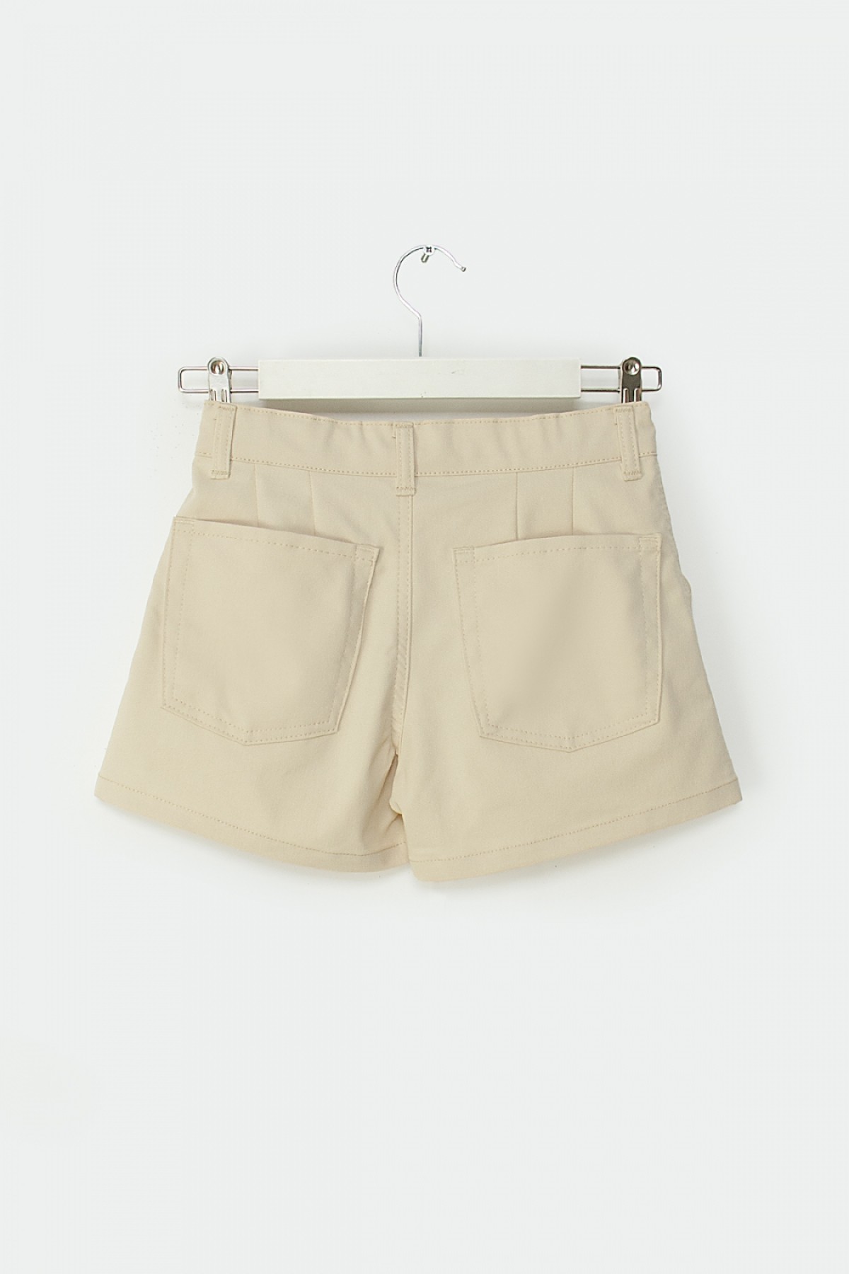 Gabardin Pileli Şort M0602 Bej