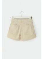 Gabardin Pileli Şort M0602 Bej