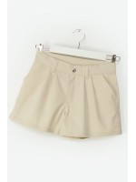 Gabardin Pileli Şort M0602 Bej