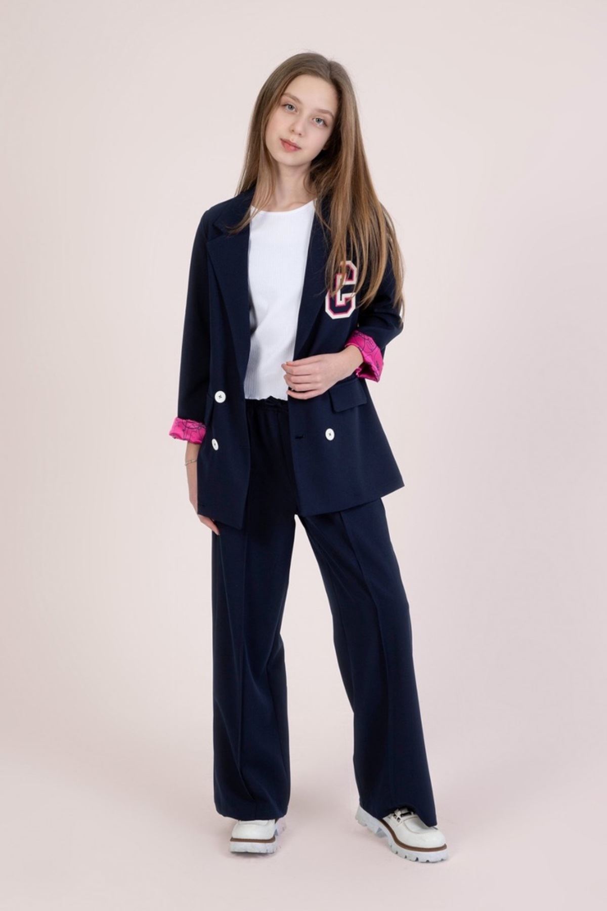 Kız Çocuk BLazer Ceketli Alt üst Takım Laci