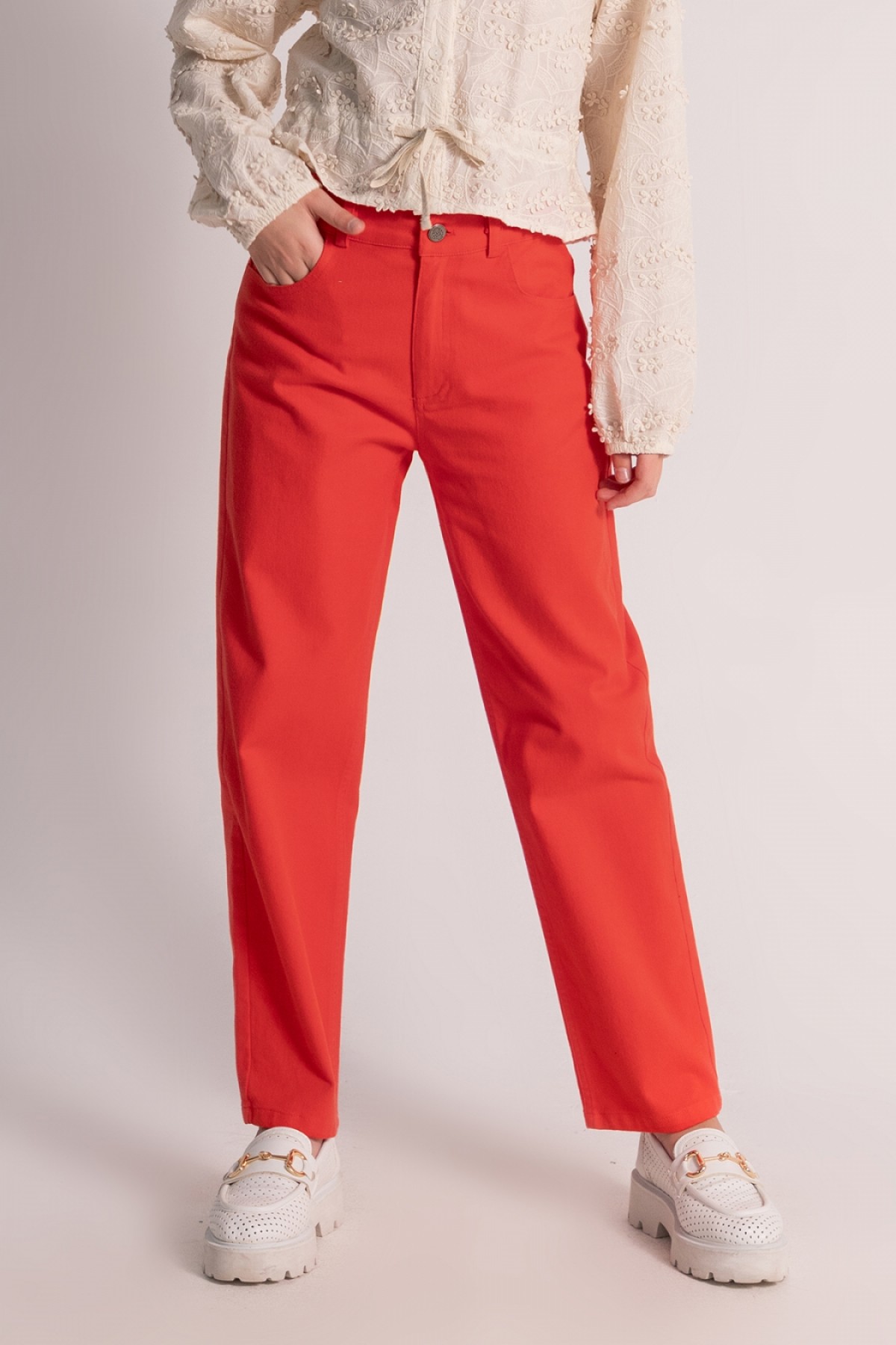 Kız Gabardin Pantolon M 0499 Kırmızı