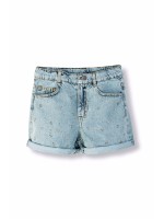 Kız Çocuk Zımbalı Kot Şort Denim 9/14 yaş