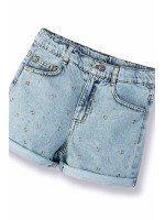 Kız Çocuk Zımbalı Kot Şort Denim 9/14 yaş