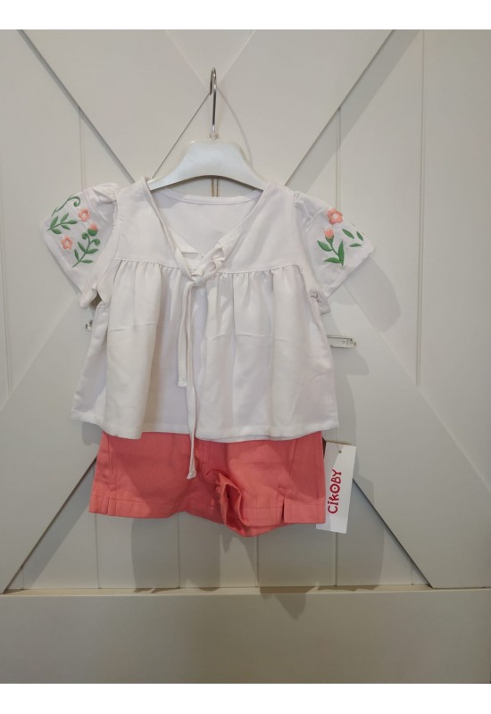 Kız Bebek Nakışlı Alt Üst Tkm Pembe