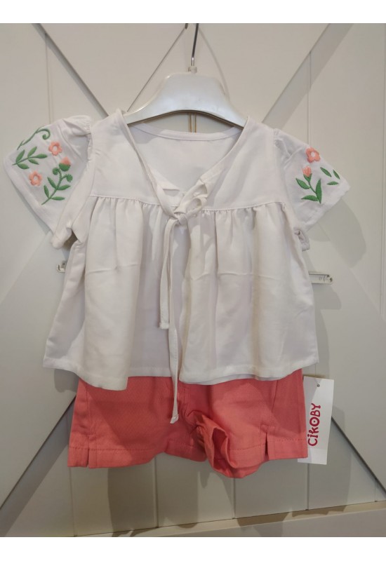 Kız Bebek Nakışlı Alt Üst Tkm Pembe