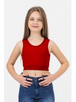 Kız Çocuk Kısa Crop M2701 Kırmızı