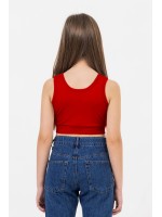 Kız Çocuk Kısa Crop M2701 Kırmızı